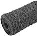 Rete D'acciaio Rivestimento Pvc 25x0,5m Trama Esagonale Grigio - Foto miniatura 2