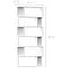 Libreria /Divisorio Bianco 80x24x192 cm in Legno Multistrato - Foto miniatura 7