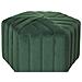 Pouf In Velluto Verde Scuro Murietta - Foto miniatura 3