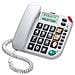 Kxt480bb Uk Pulsante Fisso Linea Big Telefono Con Display Lcd E Pulsanti Archivio Diretta Da Memoria Con Filo - Bianco - Foto miniatura 1