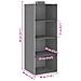 Organizer per Armadio da Appendere con 4 Ripiani 2 pz Tessuto - Foto miniatura 3