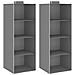 Organizer per Armadio da Appendere con 4 Ripiani 2 pz Tessuto - Foto miniatura 1