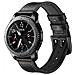 Bracciale Samsung Gear S3 Classic, Frontier, Galaxy Watch 22 Mm In Pelle Nera - Foto miniatura 1