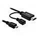 82990 MHL Male HDMI Male + micro USB B Female Nero cavo di interfaccia e adattatore - Foto miniatura 1
