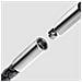 Collana da Uomo in Pelle Premium, ""Arrow"", 60cm, Argento - Foto miniatura 2