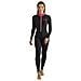 Skin Lady Monopiece Wetsuit Black / pink 1mm S - Foto miniatura 1