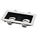 Portafaretto In Alluminio Quadrato Da Incasso Bianco E Nero Per 2 Gu10 V-tac - Foto miniatura 1