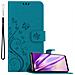 Custodia Compatibile Con Sony Xperia 5 Iii In Blu Fiore - Coperchio Protettivo In Design Floreale Con Chiusura Magnetica, Funzione Stand E Slot Per Carte - Foto miniatura 1