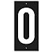 Targa Numero Civico 0 - 56x130mm - In Abs Nero Scritta Bianca A Rilievo, Da Avvitare - Thirard - Foto miniatura 1