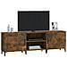 Mobile Porta Tv Rovere Fumo 150x30x50 Cm In Legno Multistrato - Foto miniatura 4