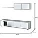 Parete Attrezzata Savannah, Mobile Da Soggiorno Porta Tv, Composizione Set Salotto, Set Salotto Con Pensile, 200x41h43 Cm, Bianco E Cemento - Foto miniatura 3