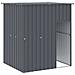 Casetta Cani Con Tetto Antracite 165x153x181 Cm Acciaio Zincato - Foto miniatura 2