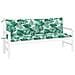 Cuscini Panca Giardino 2 Pz A Foglie 180x50x7cm Tessuto Oxford - Foto miniatura 3
