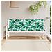 Cuscini Panca Giardino 2 Pz A Foglie 180x50x7cm Tessuto Oxford - Foto miniatura 1