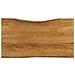 Piano Tavolo 120x60x2,5 Cm Bordi Vivi In Legno Massello Mango - Foto miniatura 1