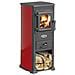 Stufa A Legna Con Struttura In Acciaio E Vano Porta Legna 5,3 Kw Karma - Red - Foto miniatura 1