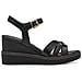 Black Casual Open Sandals Sandali Pelle Scarpe Donna Nero Eu 38, 1-28010-42 001 - Foto miniatura 2