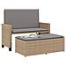 Panca da Giardino con Cuscini e Poggiapiedi Beige in Polyrattan - Foto miniatura 4