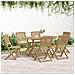 Sedie Giardino Pieghevoli 6 pz 54,5x58x90 cm Massello Acacia - Foto miniatura 2