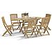 Sedie Giardino Pieghevoli 6 pz 54,5x58x90 cm Massello Acacia - Foto miniatura 3