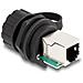 Connettore cavo RJ12 femmina per RJ12 femmina per installazione con cappuccio protettivo IP68 antipolvere e impermeabile nero - Foto miniatura 2