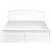 Letto Contenitore Legno Di Pino Clarbec 160 X 200 Cm Bianco - Foto miniatura 5
