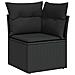 Set Divani Giardino 7 Pezzi con Cuscini in Rattan Poliestere Nero , Divano Giardino 2 Posti con Contenitore e Cuscini in Rattan Poliestere Nero - Foto miniatura 6