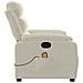 Poltrona Massaggiante Reclinabile Crema in Velluto - Foto miniatura 8