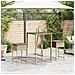 Sgabelli da Bar con Cuscini 2 pz Beige in Polyrattan - Foto miniatura 3