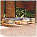 Set Divani da Giardino 11 pz con Cuscini Grigi Massello di Pino - Foto miniatura 2