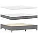Letto a Rete con Materasso Grigio Chiaro 200x200 cm Tessuto di Corduroy - Foto miniatura 6