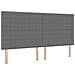 Letto a Rete con Materasso Grigio Chiaro 200x200 cm Tessuto di Corduroy - Foto miniatura 7