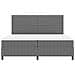 Letto a Rete con Materasso Grigio Chiaro 200x200 cm Tessuto di Corduroy - Foto miniatura 8