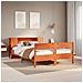 Letto Libreria senza Materasso Marrone Cera 135x190 cm in Pino - Foto miniatura 2