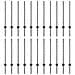 Pali di recinzione 22 pcs U-Channel grigio 120 cm in acciaio - Foto miniatura 1
