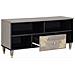 Mobile TV con cassetto Grigio e Oro 100 x 33.5 x 46 cm - Foto miniatura 2