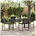 Set da Pranzo per Giardino 5 pcs Nero 140 x 70 x 73 cm - Foto miniatura 2