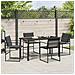 Set da Pranzo per Giardino 5 pcs Nero 140 x 70 x 73 cm - Foto miniatura 4
