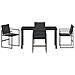 Set da Pranzo per Giardino 5 pcs Nero 140 x 70 x 73 cm - Foto miniatura 7