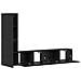 Mobile TV da Parete 4 pcs Rovere nero Legno multistrato - Foto miniatura 7