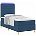 Letto a molle con materasso Blu 100 x 200 cm Tessuto - Foto miniatura 3