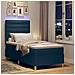 Letto a molle con materasso Blu 100 x 200 cm Tessuto - Foto miniatura 6