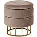 Pouf Contenitore Elgin Velluto Tortora - Foto miniatura 2