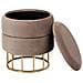 Pouf Contenitore Elgin Velluto Tortora - Foto miniatura 3