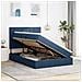 Letto con Contenitore Blu 140 x 190 cm Pelle Sintetica - Foto miniatura 4