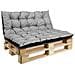 Cuscino da giardino impermeabile grigio 120x80 cm per panca in pallet - Foto miniatura 6