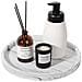Vassoio Rotondo In Silicone Da 27 Cm - Organizzatore Con Texture Di Marmo Per La Decorazione Domestica White - Foto miniatura 1