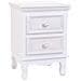 Comodino In Legno Con 2 Cassetti Bianchi 37x33,5x53. - Foto miniatura 1