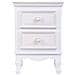 Comodino In Legno Con 2 Cassetti Bianchi 37x33,5x53. - Foto miniatura 3