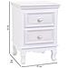 Comodino In Legno Con 2 Cassetti Bianchi 37x33,5x53. - Foto miniatura 4
